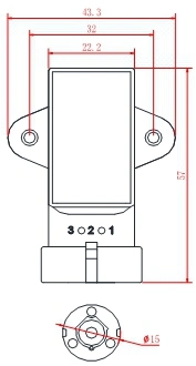 Rads Series Hall-Effect Rotary Angle Displacement Sensor with External Actuator