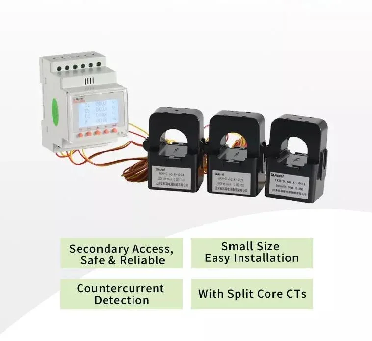 ACR10rh-Dxxre Single Phase Harmonic Guide Rail Installation External Roche Coil PV/Solar Inverter Energy Meter